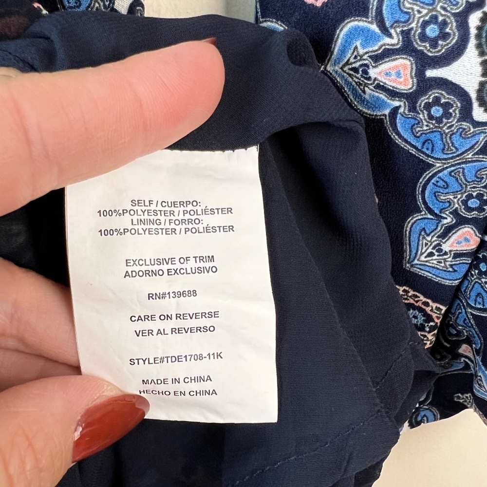 Altar’d State Navy Floral Wrap Dress, Small - Picture 7 of 8